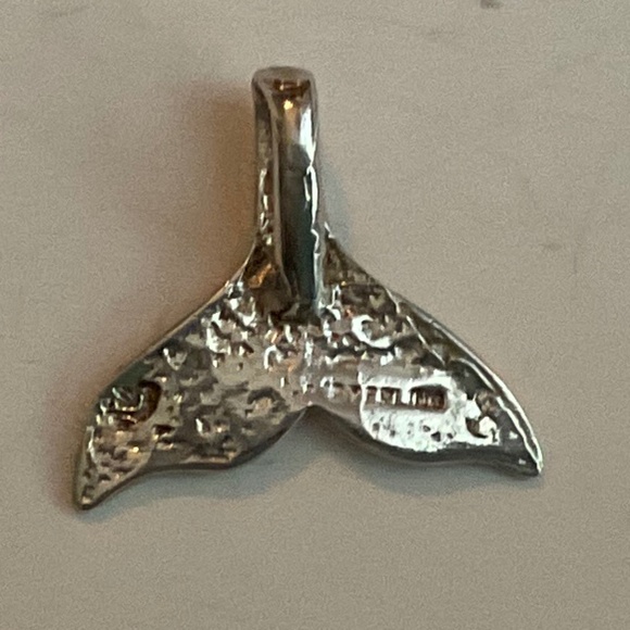 Whale Tail Sterling Silver Pendant - Picture 2 of 5